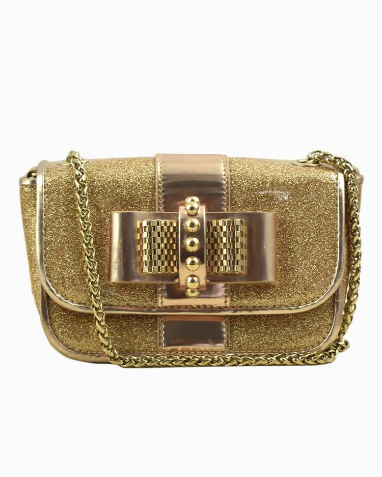 Bolsa Cruzada Christian Louboutin Elisa - Negro/Dorado - Mujer - Chile